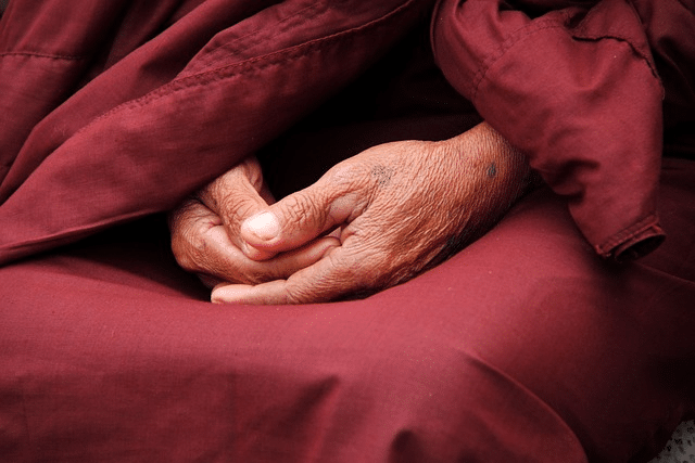 monk, hands, zen