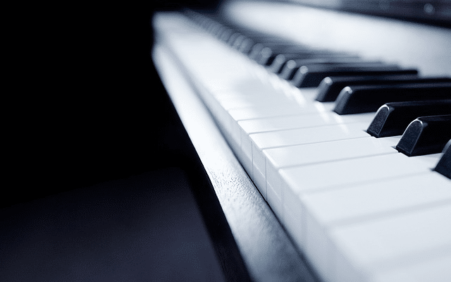 piano, music, monochrome