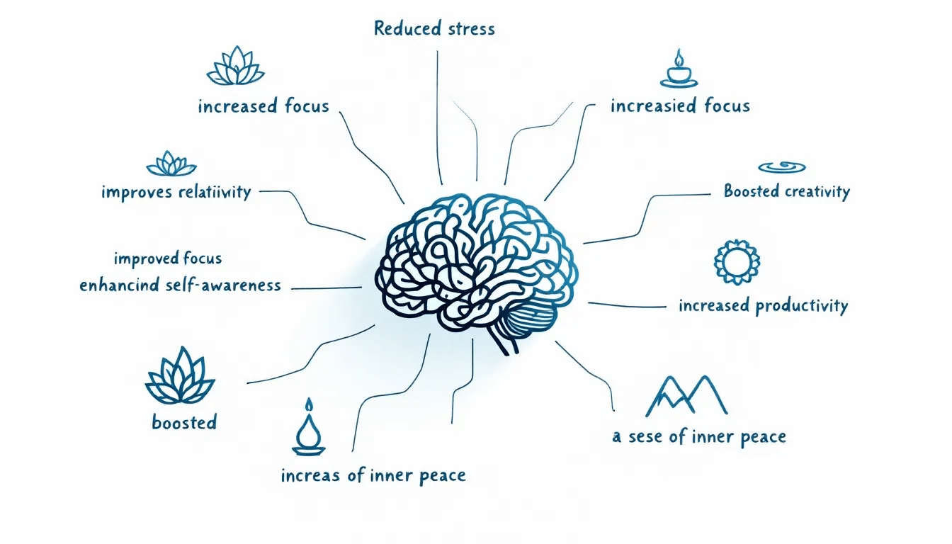 An artistic representation of the advantages of transcendental meditation.
