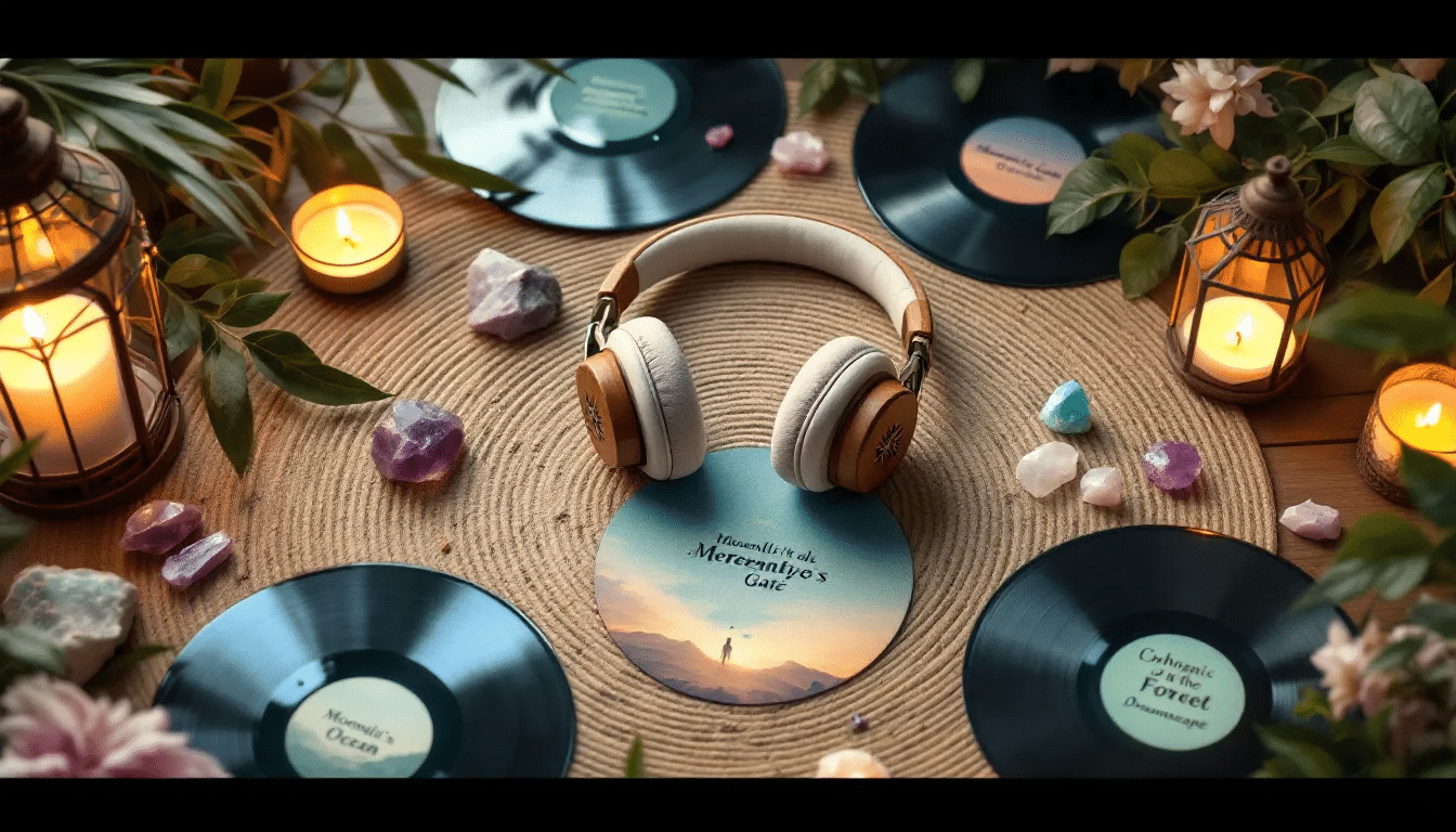 A collection of headphones and audio tracks for theta meditation.