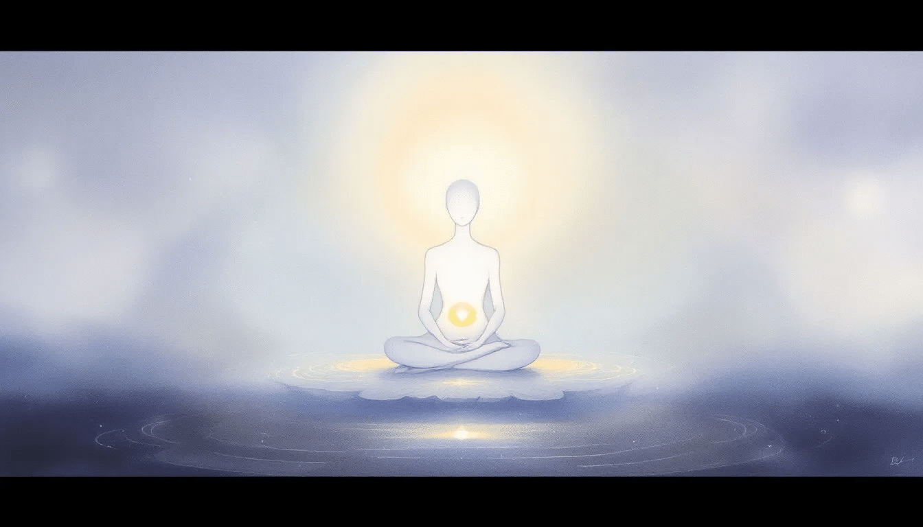 An illustration depicting calming frequencies and their effects on the human body.