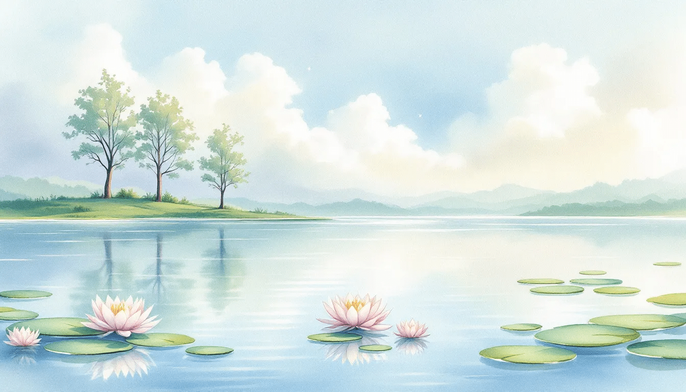 An abstract representation of the benefits of royalty-free music for meditation.