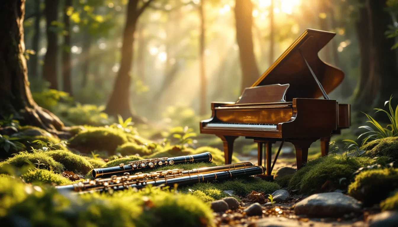 Musical instruments tuned to 528 Hz, showcasing the importance of tuning.