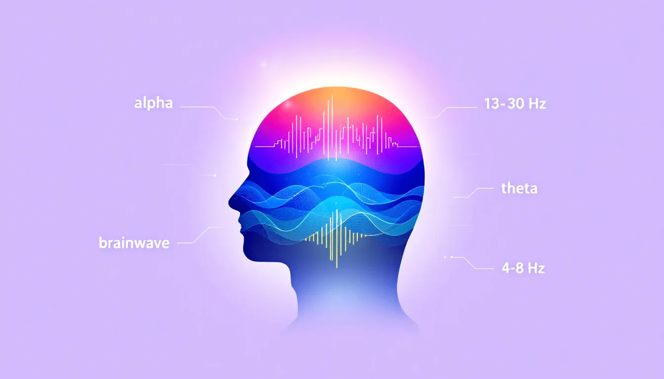An illustration depicting brainwave frequencies and their impact on mental clarity.