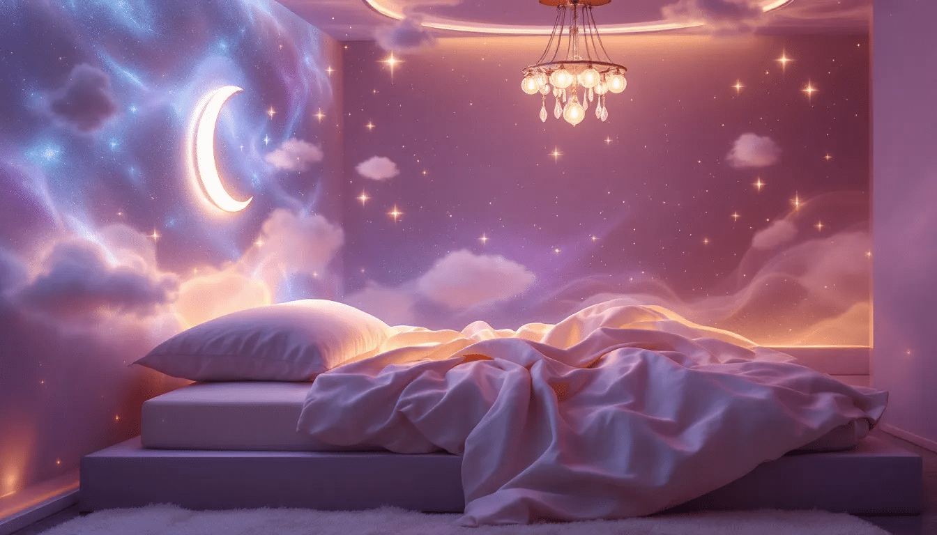 An image showing a peaceful bedroom environment enhanced by solfeggio frequencies for sleep.