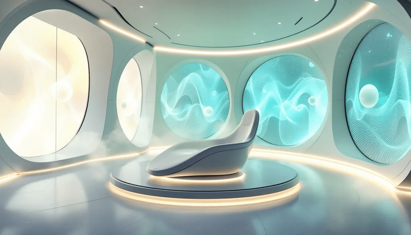 A serene environment showcasing the benefits of sound therapy for wellness.