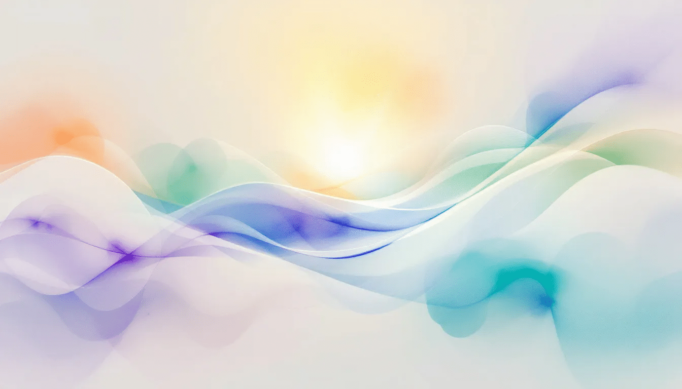 An abstract representation of healing frequencies and their benefits.