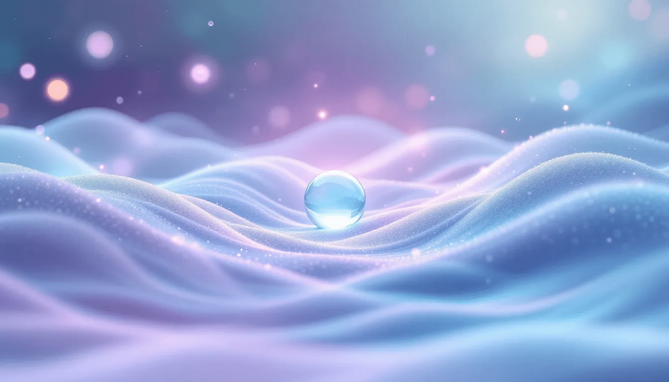 An abstract representation of brain waves influenced by binaural beats.