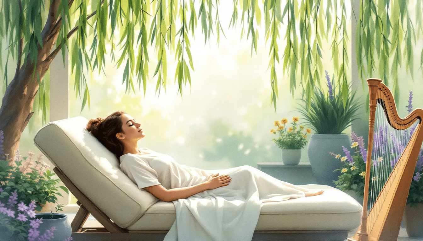 A medical setting where music is used for healing.