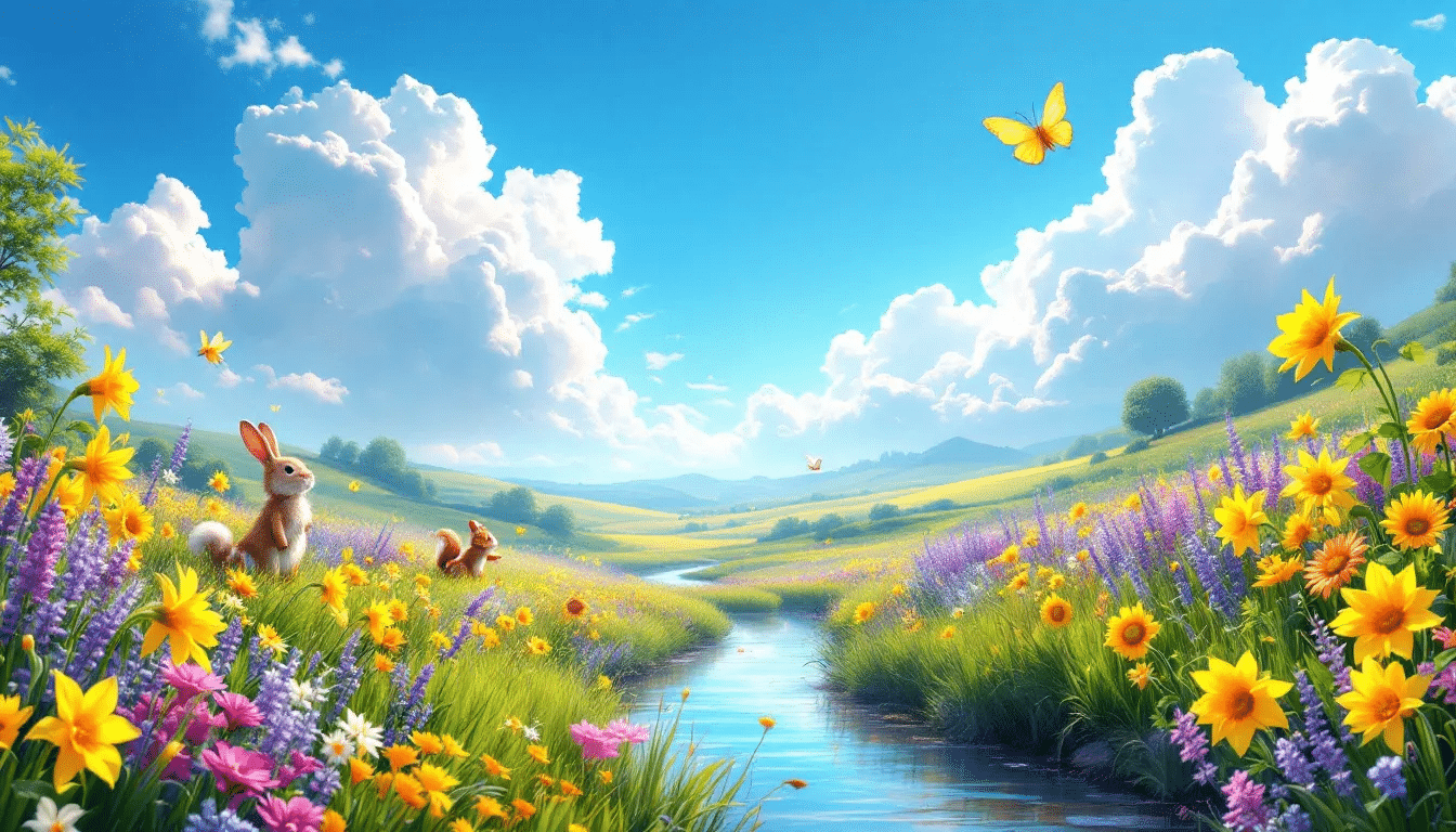 A serene landscape with soft sunlight, symbolizing the power of positive music.