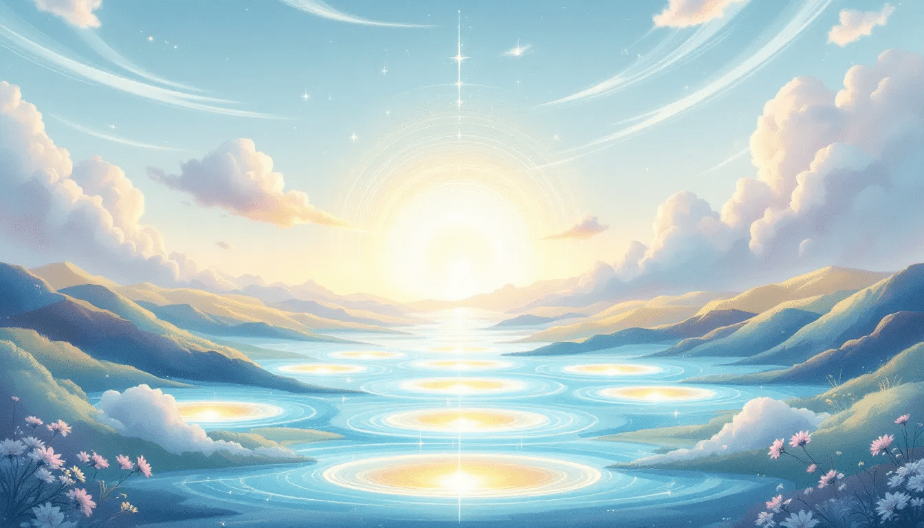 An illustration of solfeggio frequencies being represented visually.