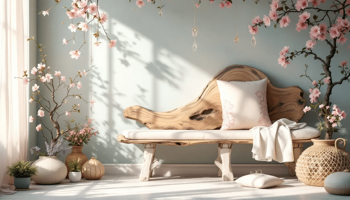 A peaceful meditation space set up for music meditation.