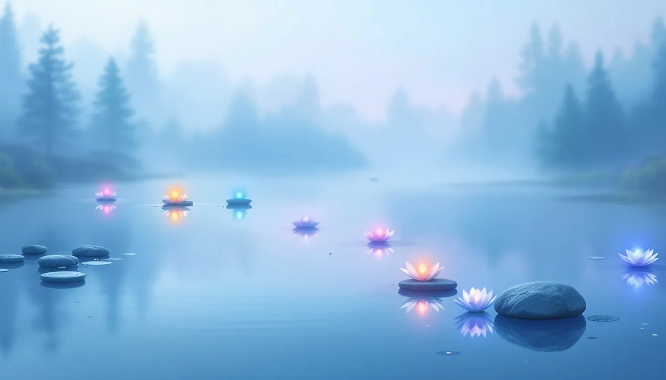 An illustration showcasing brainwave entrainment frequencies for meditation.