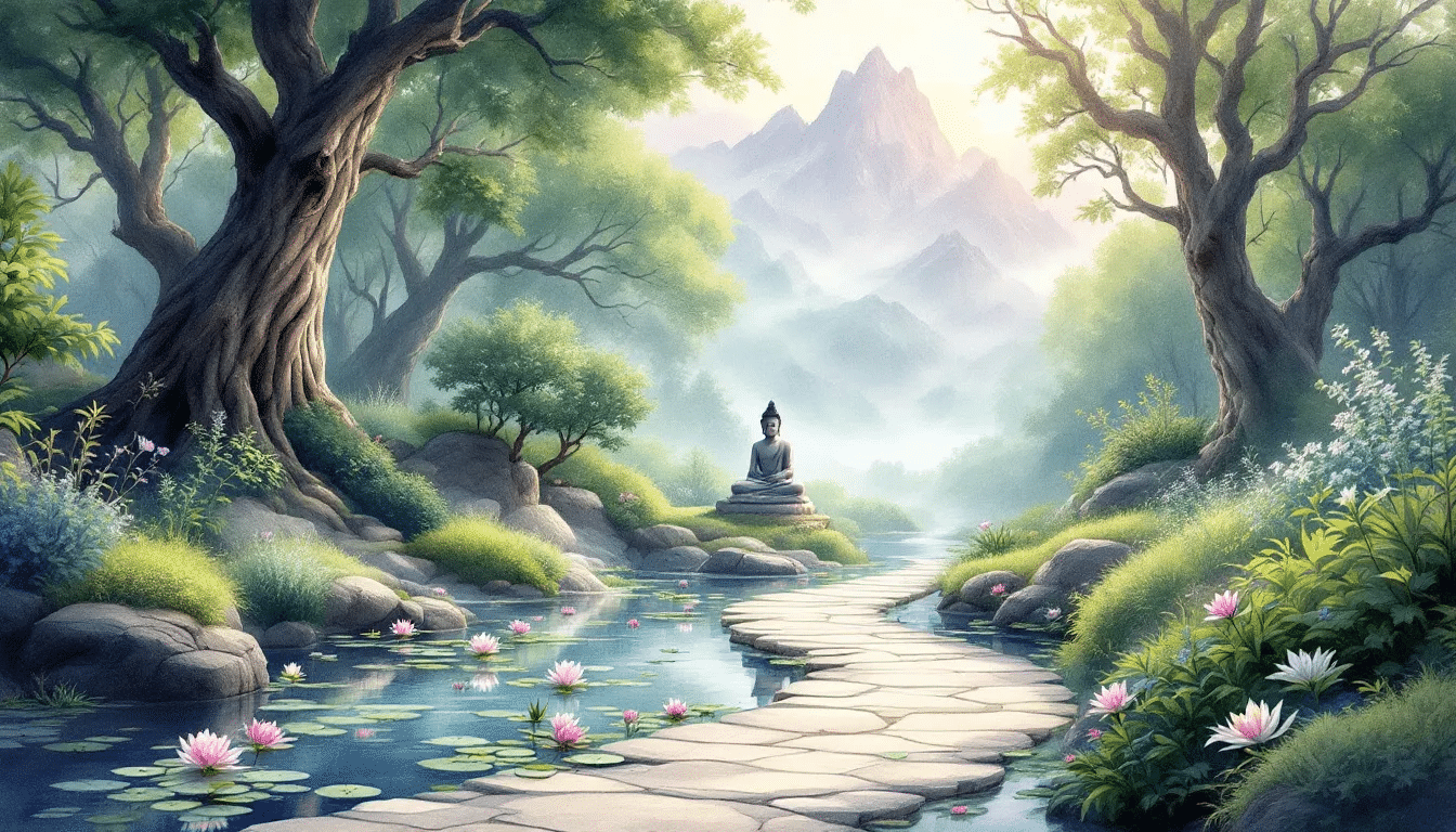 A serene environment designed for healing, showcasing elements that promote powerful healing theta.
