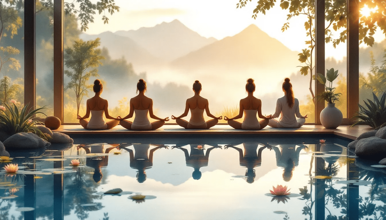 Integrating om meditation music into yoga practice.