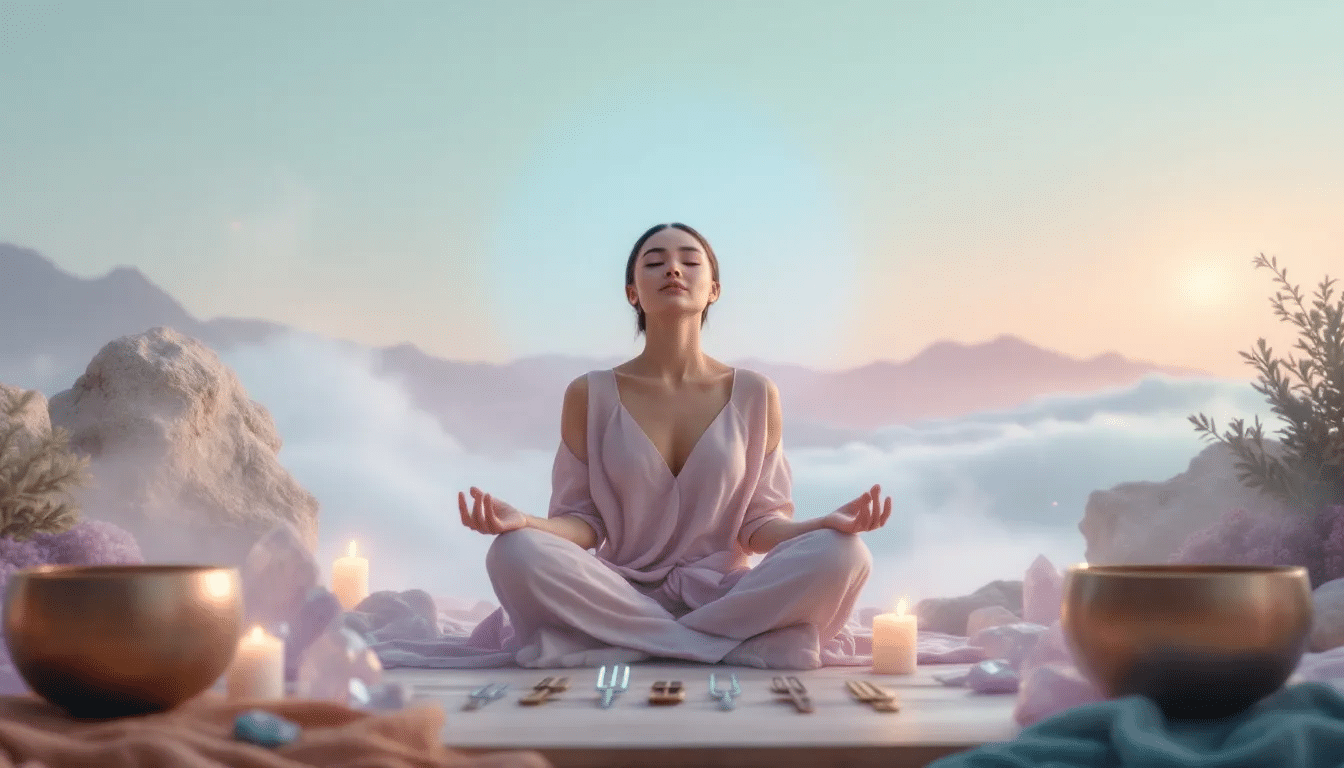 An individual integrating sound frequency treatment into daily life.