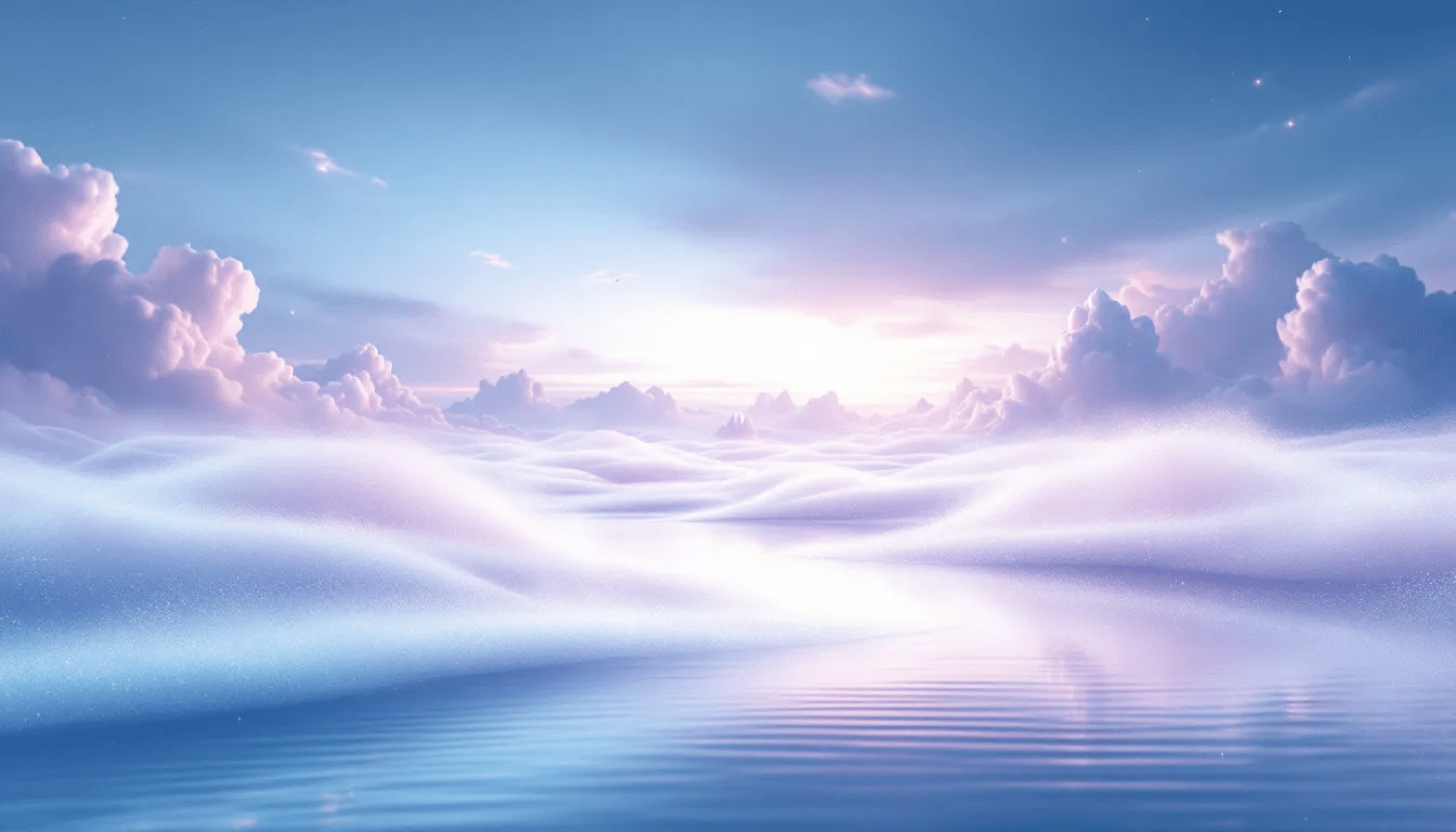 An abstract representation of deep theta meditation with calming visuals.