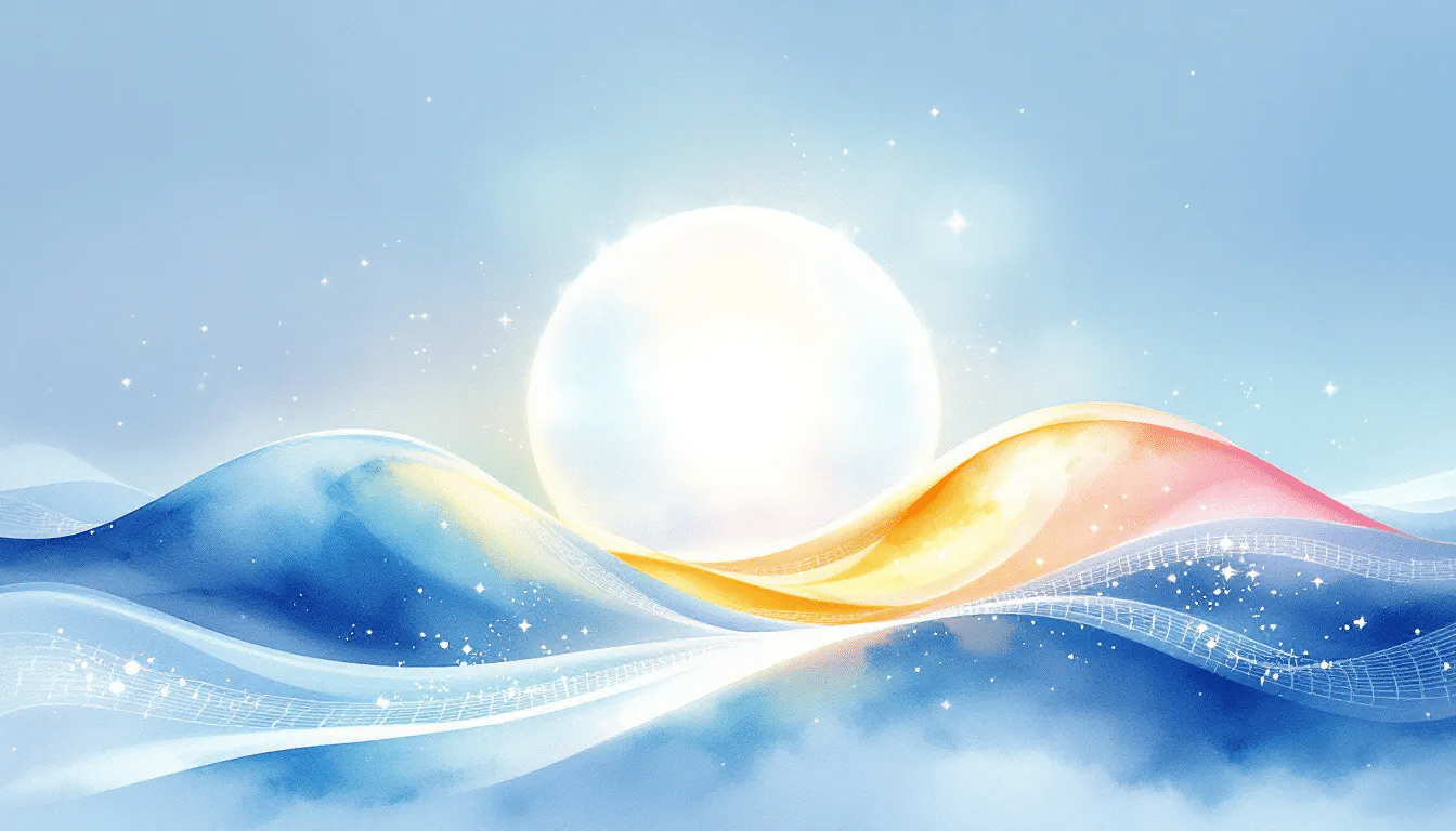A visual representation of the relationship between 432 Hz and 528 Hz frequencies.