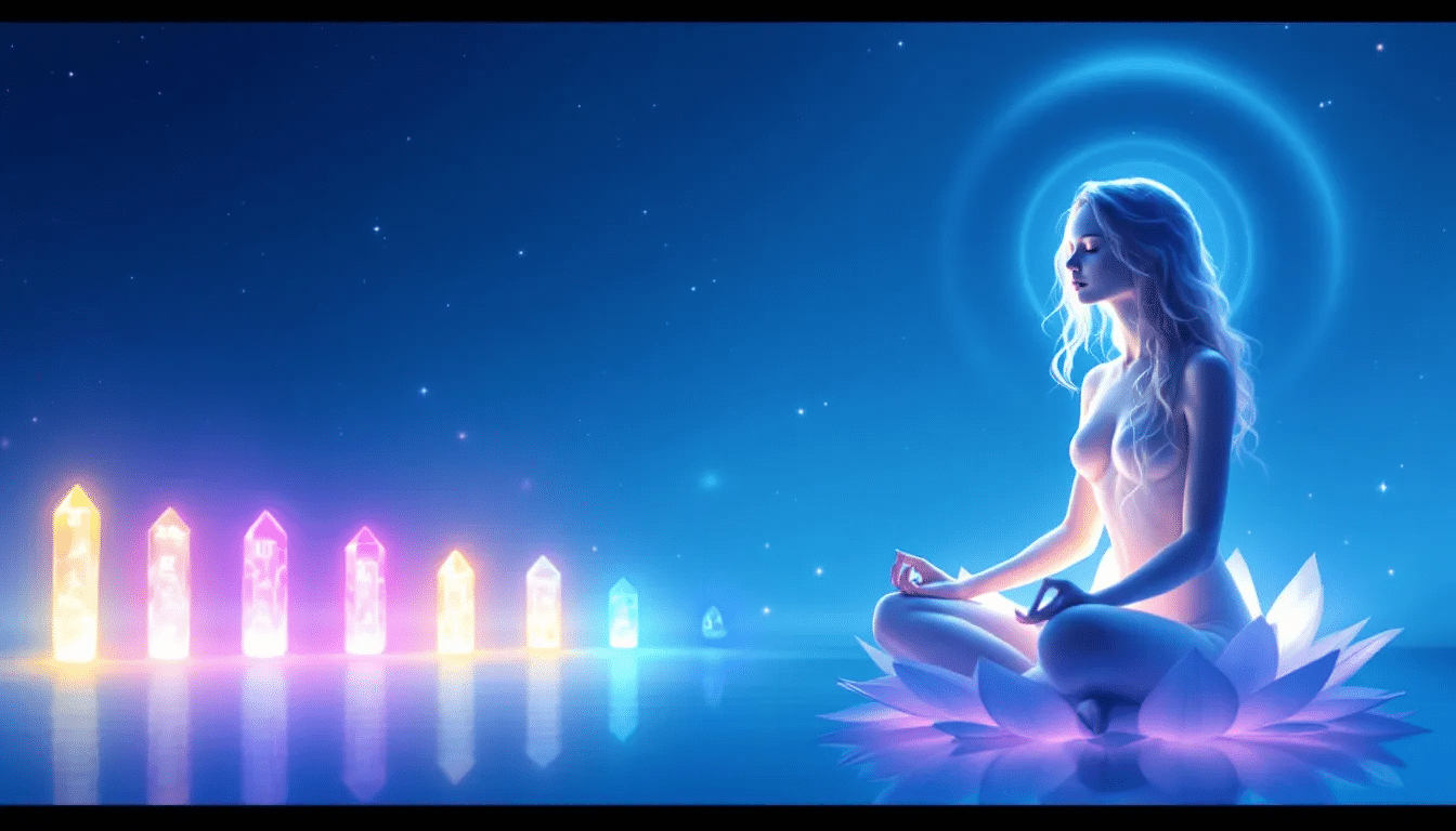 A visual representation of the healing power of specific solfeggio frequencies.