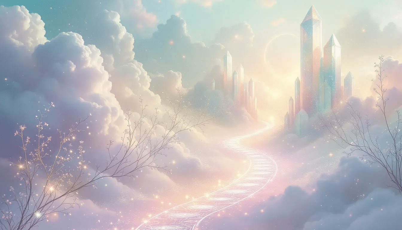 A mystical representation of angelic frequencies for spiritual awakening.