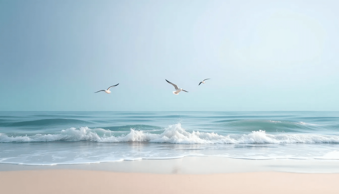 A peaceful meditation scene with calming music and sound therapy elements.
