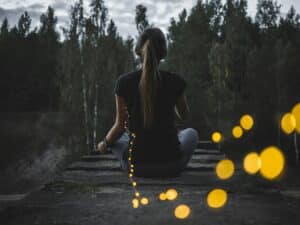 woman meditating