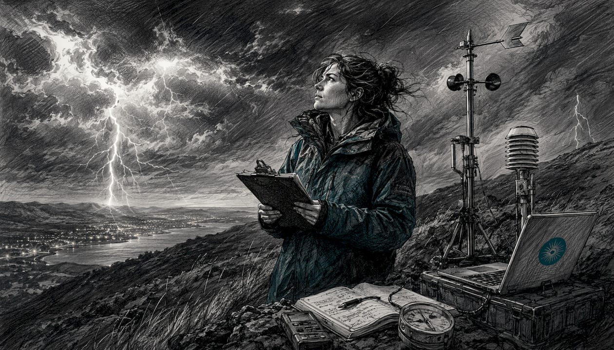 Earth frequency 7.83 Hz: science and how to use it 1 Meteorologist monitoring lightning during storm