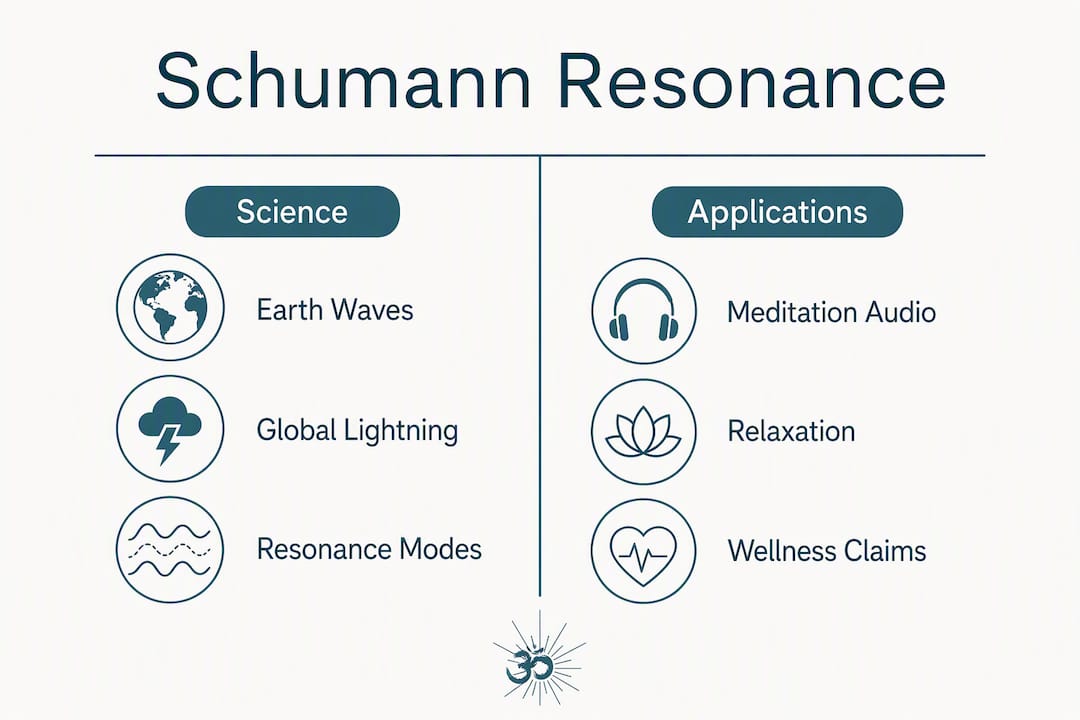 Earth frequency 7.83 Hz: science and how to use it 2 Infographic showing Schumann resonance science and applications