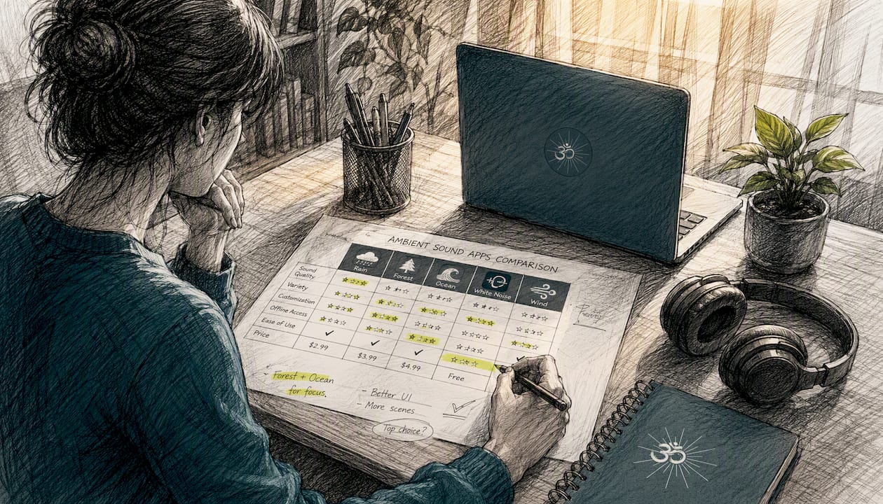 Zenmix.io alternatives: sleep, focus or pro licences 1 Hands with smartphone and chart on desk