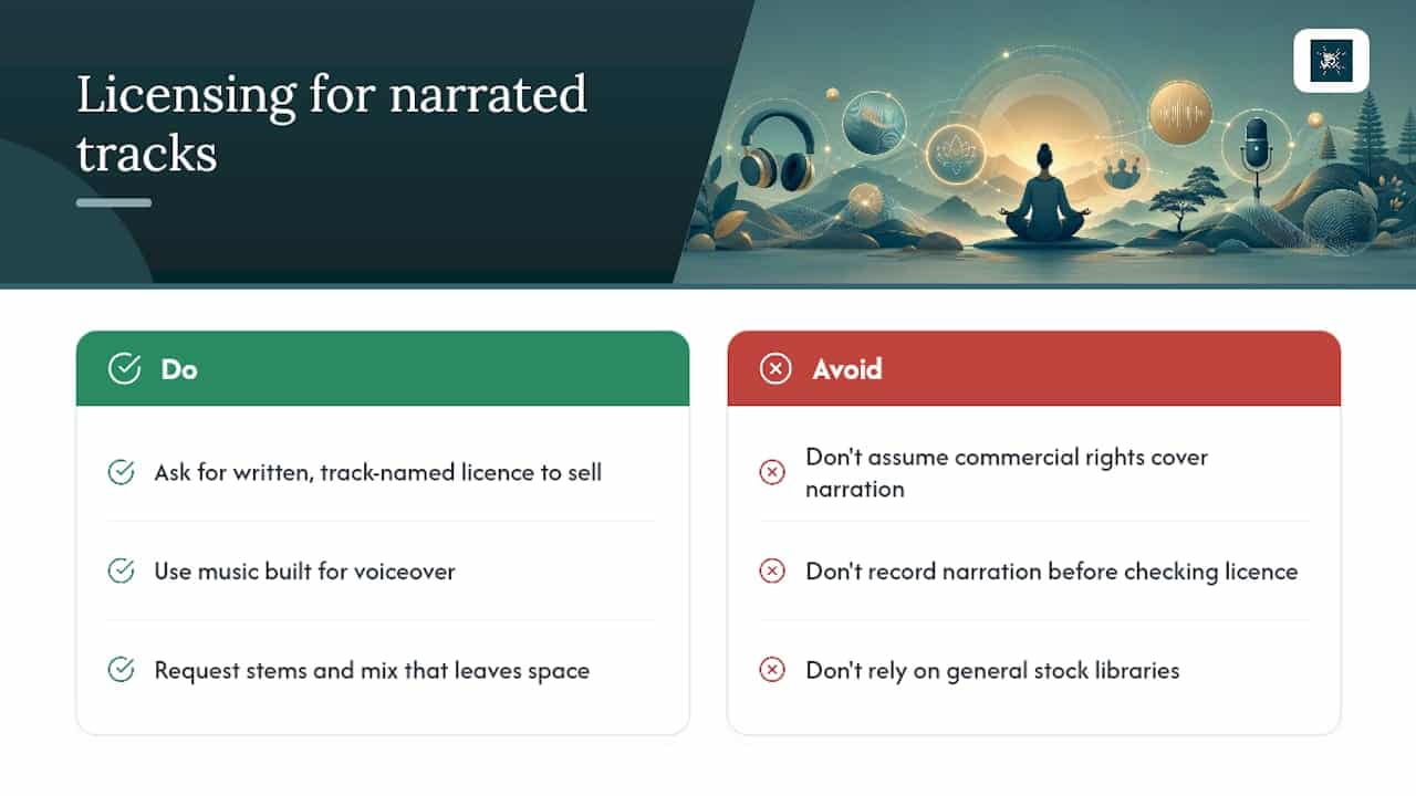 MusicOfWisdom.com alternatives for meditation creators 2 A producer's honest take on licensing for guided meditations — overview diagram