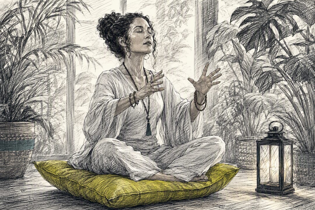 Guided meditation with music: how sound helps you settle 2 Meditation guide matching speech to music swell