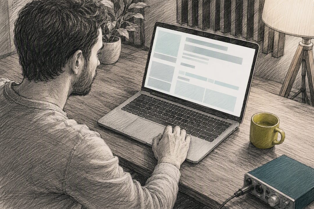 Creator reviewing YouTube music licence status