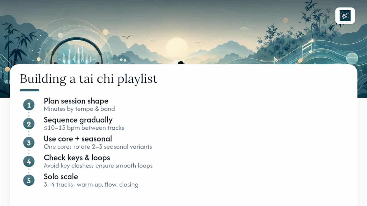 How do you build a custom tai chi playlist? — overview diagram