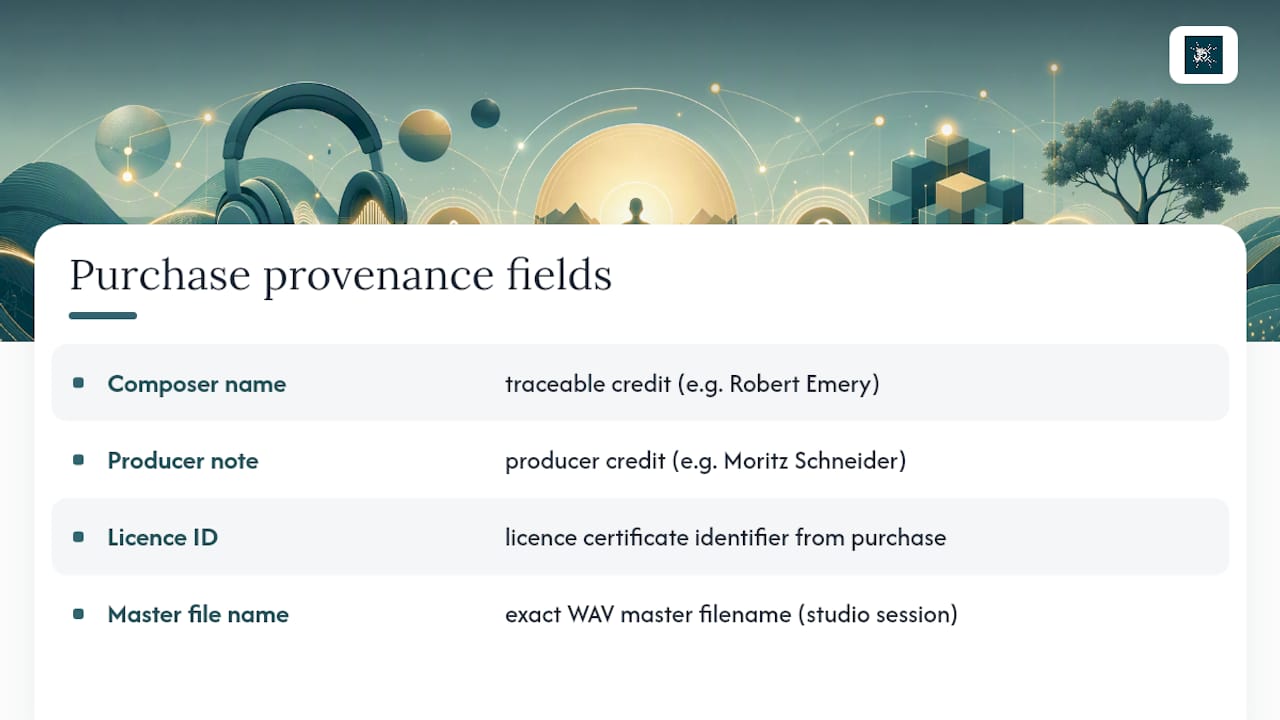 Why composer and producer credits matter for provenance — overview diagram