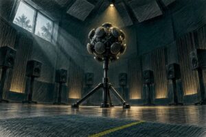 Spatial microphone array in immersive recording studio