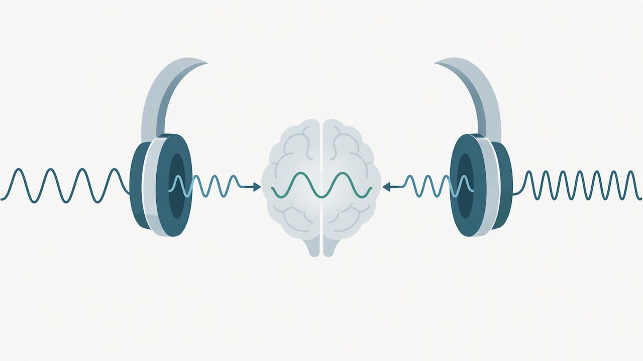 Binaurale Beats gegen Migräne: Schwache Evidenz und Deutschlands Lücke 1 Illustration of binaural beat signal processing