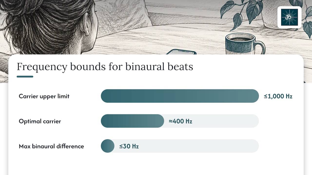 Binaural Beats Without Headphones: 5 Minute Calm, Not True Binaural 1 How binaural beats work: the percept, carrier frequencies and auditory physiology — overview diagram
