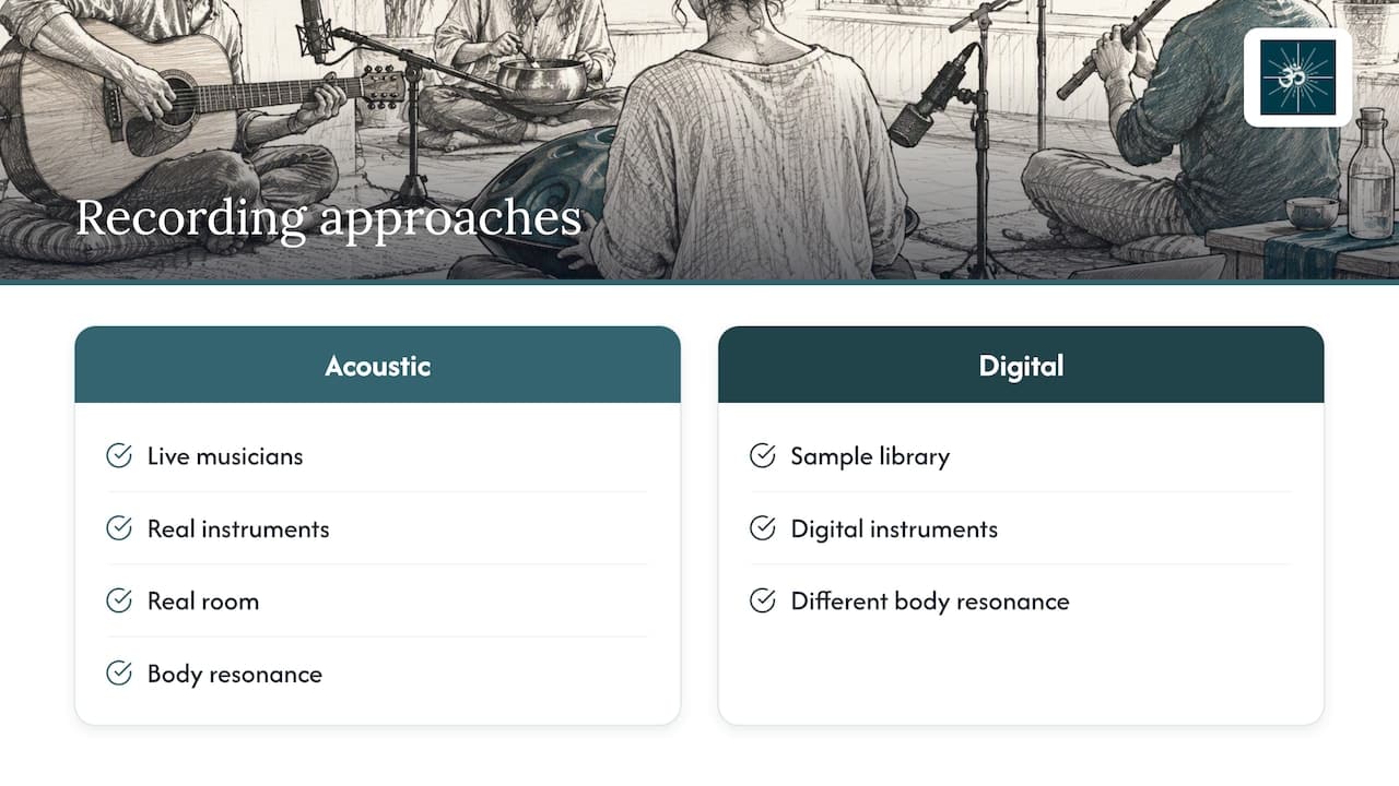 Our perspective: why we record live, and why we record for the body — overview diagram
