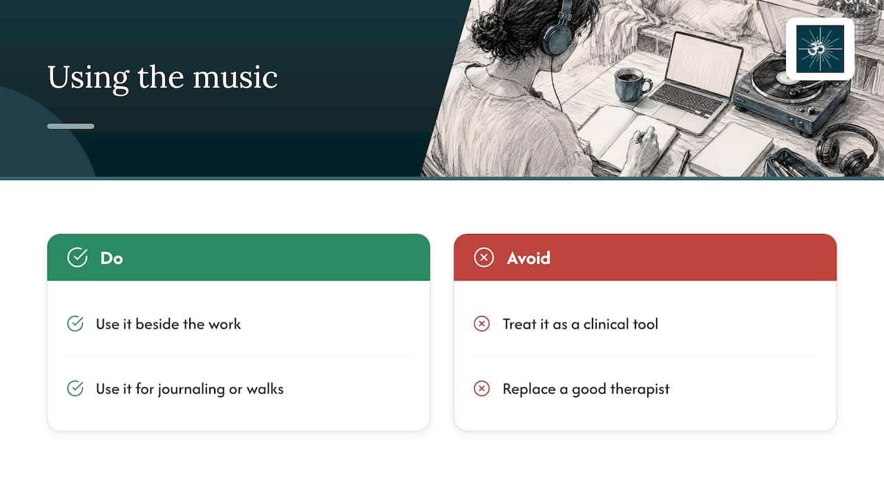Music for Psychedelic Therapy Integration: What Helps 1 Our perspective: what we have learned making this music — overview diagram